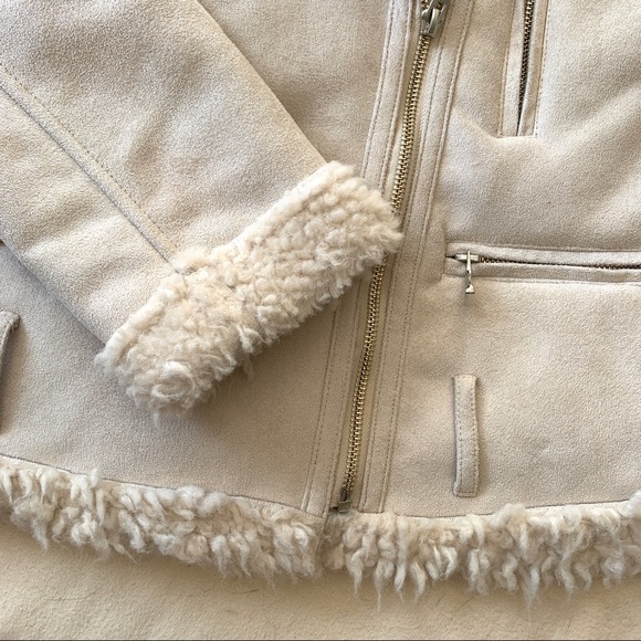 Zara Shearling Aviator Jacket - Picture 9 of 12